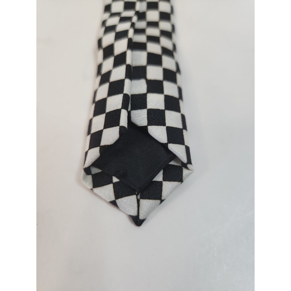 Vintage Harley Davidson Ralph Marlin Tie Checkered Flame Motorcycle Biker Mens - Picture 6 of 7